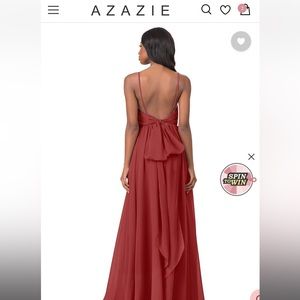 Azazie Bridesmaid dress, size 4, color is Rust.